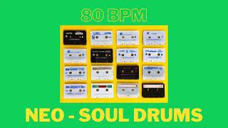 Neo Soul Drum Beat 80 bpm  Free Drum Loop [upl. by Gnav]