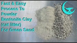 Fast amp Easy Process To Powder Bentonite Clay cat litter For Green Sand [upl. by Annaerdna]