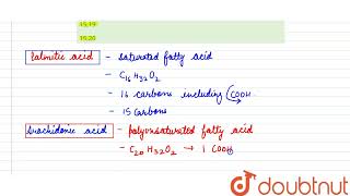 Palmitic and arachidonic acid have how many carbons excluding the carboxyl carbon  12  NTA N [upl. by Elbas771]