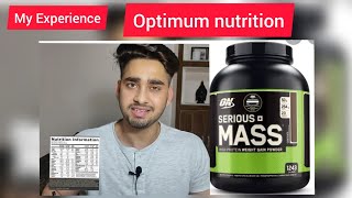 Optimum Nutrition serious mass gainer  honest review  dont buy mass gainer [upl. by Longwood]