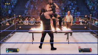 Chokeslam Table on FIRE🔥🔥🔥 WWE2K23 [upl. by Debee]