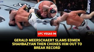 UFC Vegas 96 Results Gerald Meerschaert Breaks Record After Defeating Edmen Shahbazyan [upl. by Mattah]