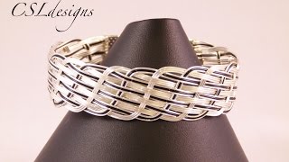 Close wire woven bracelet [upl. by Hamann]