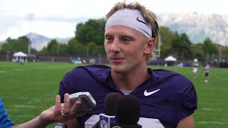 Tanner Wall  BYU Football  Media Availability  Kansas  September 19 2023 [upl. by Horowitz]