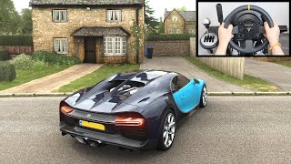 Forza Horizon 4 Bugatti Chiron vs Police Chase Thrustmaster TX Steering Wheel Gameplay [upl. by Metts587]