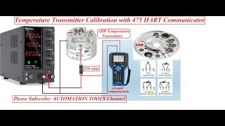 Temperature Transmitter Calibration With 475 HART Communicator [upl. by Berkley993]