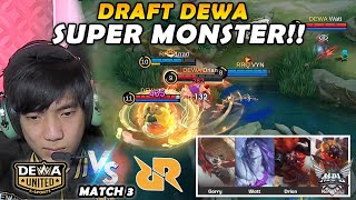 RRQ BENER2 TEROUTDRAFT DI GAME TERAKHIR GILA INI DRAFT DEWA SEREM  RRQ VS DEWA MATCH 3 [upl. by Lepine]