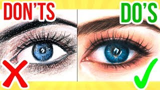 DOS amp DONTS How To Draw a Eye using Coloured Pencil  Step By Step Drawing Tutorial [upl. by Marala]