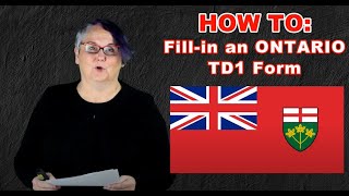 HOW TO Fillin an Ontario TD1 Form 2021 [upl. by Grove]