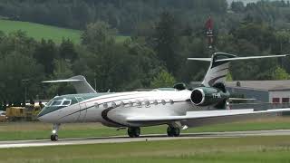 Gulfstream G700 T7IRL landing at Bern Airport [upl. by Terle]