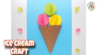 Ice Cream Craft  Ice Cream Craft Work  Paper Ice Cream Craft  Diy Ice Cream  5 minutes Craft [upl. by Acirem]