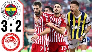 Olympiacos  Fenerbahce 32 Highlights amp goals uefa conference league 2024 [upl. by Arnuad199]