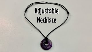 How to make an adjustable necklace  2 sliding knots [upl. by Danit]