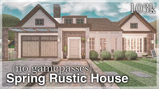 Bloxburg  Spring Rustic House Speedbuild no gamepasses [upl. by Hpesojnhoj]