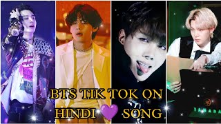 BTS TIK TOK VIDEO ON HINDI SONG [upl. by Saerdna680]