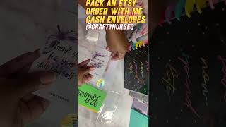 Packaging Etsy orders  Pack Cash Envelopes with Me cashenvelopessystem smallbusiness asmr [upl. by Aihsel]