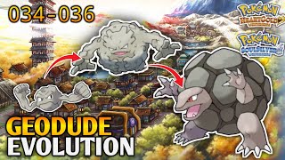 How To Evolve Geodude Into Graveler And Golem In Pokemon Heart Gold amp Soul Silver  Johto Pokedex [upl. by Atsed]