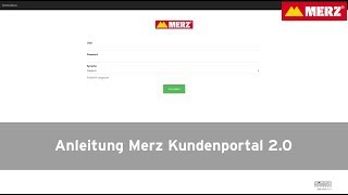 VideoAnleitung Merz Kundenportal 20 [upl. by Eelrebmik]