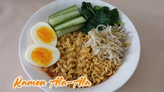 BIKIN RAMEN VERSI LOW BUDGET ENAK COCOK UNTUK MENU AKHIR BULAN  RAMEN ALAALA [upl. by Serene]