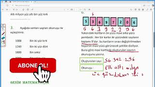 5Sınıf Çok Basamaklı Doğal Sayıların Okunuşu ve Yazılışı AÇIK UÇLU SORULAR 1 [upl. by Ernestine196]