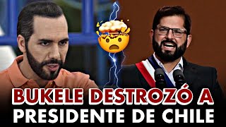 Así Nayib Bukele le da una lección al presidente de Chile😱 QUEDO EN LLANTO [upl. by Griffith]