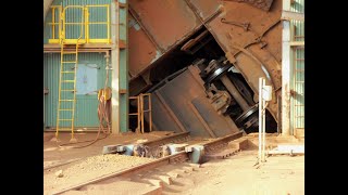 Rio Tinto Train Going Into ex Robe Rivers Car Dumper 1 At Cape Lambert [upl. by Leahcimdivad289]