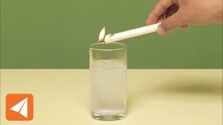 Carbon dioxide from club soda extinguishes flame  Nature of Gases  Chemistry [upl. by Bernetta675]