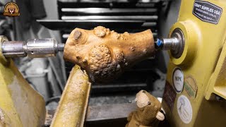 Woodturning  A Madrone Burl Branch  Turning Imperfections into Perfection [upl. by Tutt64]