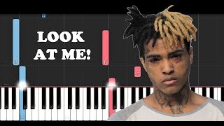 XXXTENTACION  Look At Me Riot Piano Tutorial [upl. by Akerahs]