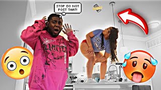 DOING THE CEILING CHALLENGE PRANK ON MY BOYFRIEND 🤫AM I SINGLE [upl. by Noakes]