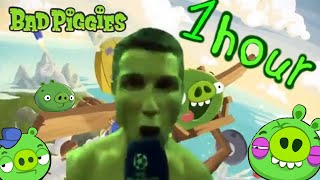 Cristiano Ronaldo Siuuu Bad Piggies  1 HOUR  ritea07 [upl. by Charil]