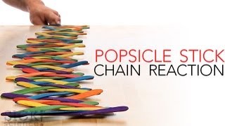 Popsicle Stick Chain Reaction  Sick Science 144 [upl. by Rehpotsirhk]