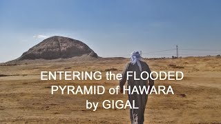 Entering the Pyramid of Hawara full of water in Fayum Egypt [upl. by Eivol]