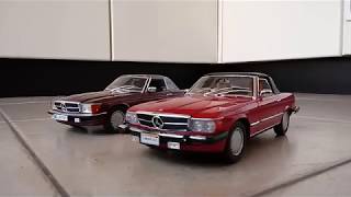 Mercedes Benz 118 R107 350SL Hardtop vs 300SL Softtop US Version Norev comparison [upl. by Mandych]