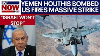 IsraelHamas war US attacks Yemen Houthis Netanyahu vows IDF to destroy Hamas despite world court [upl. by Dalt]