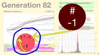 Evolution Simulator of Creatures Doing MATH Part 1 [upl. by Carlota]