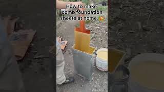 How to make bee wax sheets Comb foundation wax sheets bee [upl. by Ainos]