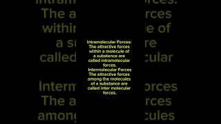 Definitions of Intramolecular and Intermolecular Forces [upl. by Aksel909]