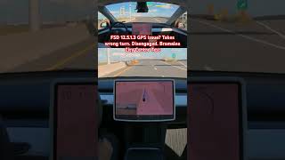 FSD 12513 GPS issue Takes wrong turn Disengaged Bramalea City Ctr Test teslafsd fsdbeta fsd [upl. by Nuajed]