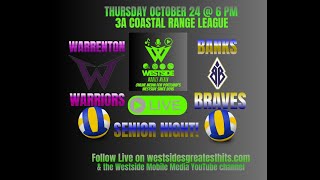 OSAA 3A Coastal Range League Volleyball Warrenton  Banks [upl. by Fanchan]