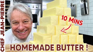 Make Butter in 10 Minutes or Less  Chef JeanPierre [upl. by Carlson]