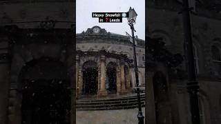 Heavy Snowfall ❄️ in 📍Leeds City Centre Feb 2024 leeds snowfall snow heavysnow shorts snowday [upl. by Adiehsar560]