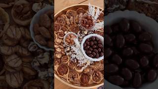 Dessert board 🤎 mini pecan pies candied pecanschocolate almonds and palmier cookies desserts [upl. by Affay]