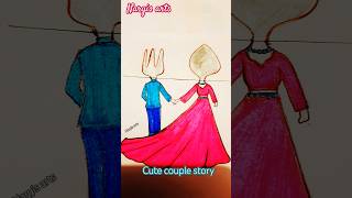 Cute couple story art 🎨viralshort NargisAnsari989 youtubeshorts [upl. by Mazur]