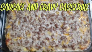 Sausage And Gravy Casserole l Breakfast Casserole [upl. by Akemehc]