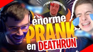 ÉNORMES PRANKS EN DEATHRUN DE LEBOUSEUH THEKAIRI78 amp MICHOU  sur Fortnite Battle Royale [upl. by Yentnuoc359]