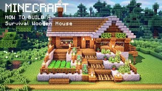 Minecraft How To Build a Survival Wooden House [upl. by Oicnecserc]