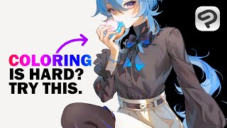 How I Color My Anime Art ✦ Digital Drawing Tutorial Clip Studio Paint [upl. by Colleen]