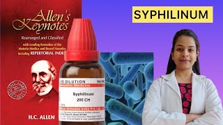 Syphillinum homeopathic medicine from Allen’s keynote materia medica in Hindi [upl. by Kcirrek]