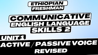 Communicative English Language Skill 2 Unit 1 Active amp Passive Revised [upl. by Ahsenac]